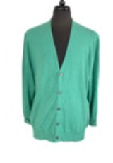 Brooks Brothers 100% Combed Cotton Green Cardigan 5-Button Sweater Size XL