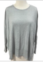 MerSea womens One size Catalina Oversized Sweater Gray Heart patch