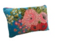 Karma Living Boho Embroidered Floral Pillow 11 X 22 Tassel Decorative Eclectic