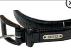 Lauren Ralph Lauren Italian Leather Belt Womens M Black Croc LRL Silver Logo NWT