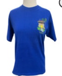 Jimmy Buffett Margaritaville Graphic Tee Womens XS Blue Stepped on a flipflop