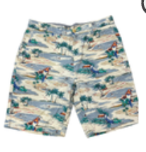 Tommy Hilfiger Mens 31 Tropical Palm Tree Parrot Hawaiian Chino Shorts