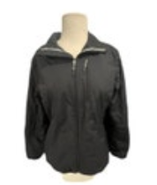 IZOD XFG Jacket Womens Small Black Full Zip Long Sleeve Windbreaker Outdoor Golf
