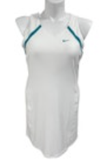 Nike Women’s Fit Dry Tennis Dress White with Green Accents Size XL NWT MSRP $70
