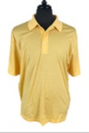 Brooks Brothers Country Club Polo Shirt Men’s Large Yellow Performance Knit Golf