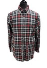 Ralph Lauren Check Plaid Shirt Mens L Black Red White Classic Fit Long Sleeve