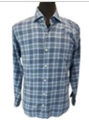 Peter Millar Shirt Men's M Mountainside Untucked Blue Plaid Soft Cotton