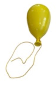 Vintage Dyer Ceramic Balloon Yellow Wall Art Pop Art Modern Mid Century Decor