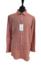 Murano Baird McNutt Linen Long Sleeve Shirt BIG Man 4XB Red Solid NWT MSRP $99