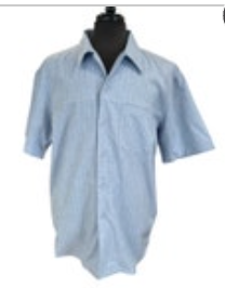 Pronti collection by phita Mens XL Blue Stripe Short Sleeve Chest Pocket EUC