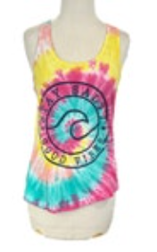 Southern Spirit Small Tie Dye T-shirt Sleeveless Tank Stay Salty Good Vibes