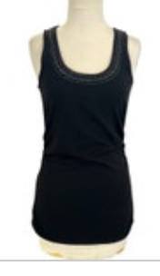 White House Black Market Size S Womens Black Sleeveless Beaded Tank Top