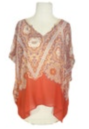 Anthropologie Maeve XS Sheer Lined Persian Boho Lightweight Silk Blouse