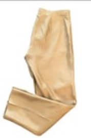 BCBG Max Azria Womens Silk Pants Straight Trouser Gold Mid Rise Side Zipper Sz 2