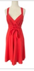 Maeve Anthropologie Size 6 Sleeveless Fit Flare Mini Dress Red Lined Cross Strap