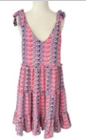 Simply Southern Size Small Womens Tiered Floral Chiffon Sleeveless Dress Preppy