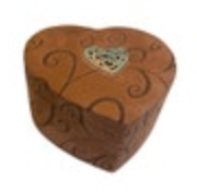 Brighton Fill Your Heart Brown Faux Suede Heart Shaped Jewelry Box 3-Tier