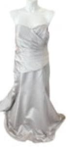NWT Silver Bridesmaid Formal Dress 22W ALFRED ANGELO Moonlight Waltz