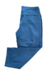 Ruby Rd. Pants Women 16W Blue High Rise Chino Flat Front Pull On Skinny Rayon