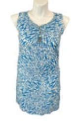 Island Company Womens Size L Castaway Shift Linen Lined Keyhole Neck Dress