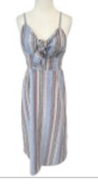 THML Anthropologie Size M Multicolor Striped Sleeveless Sundress Side Slits