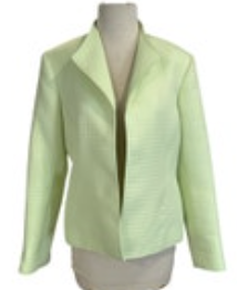 Louben Women’s Green Casual Long Sleeve Open Front Lined Blazer Jacket Size 10