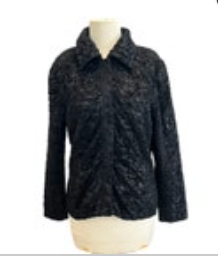 UbU Black Travel Crinkle Soft Reversible Zip Jacket Size M EUC