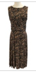 Coldwater Creek Animal Print Dress Womens Swing Sleeveless Lined Zip Petite 10P