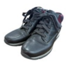 Bionica Womens Size 8 M Black Leather Wool Check Cuff Ankle Boots EUC