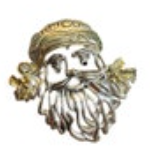 Large Best Santa Brooch Pendant Vintage Signed Gold And Silver Tone Read