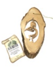 Kokapelli Wooden Bethlehem Christmas Ornament Olive Wood Holy Land Earth wood