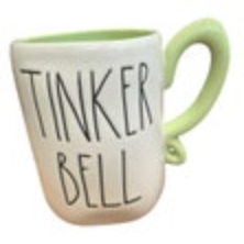 Disney Tinker Bell Mug Rae Dunn By Magenta Double-Sided 16oz. Green Wing Handle