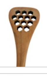 Wooden Honey Dipper Wand Flat Handmade Brown