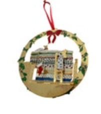 Danbury Mint Gold Plated Princess And The Pea Ornament 1988 Painted Fairytale