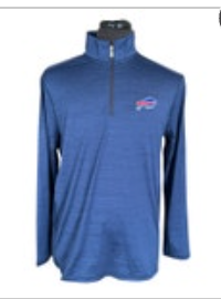 Tommy Bahama Sz S NFL Apparel Buffalo Bills Blue Islandzone 1/4 zip Pullover NWT