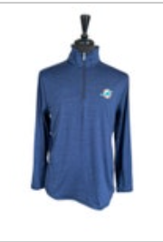 Tommy Bahama S NFL Apparel Miami Dolphins Blue Islandzone 1/4 zip Pullover NWT