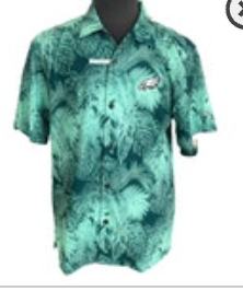 Tommy Bahama The Bahama Coast Mens 3XLT Eagles NFL Apparel Hawaiian Stretch S/S