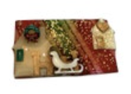House Pins by Lucinda Christmas Pin Wreath, Heart, Sleigh, Two Houses Rectangle