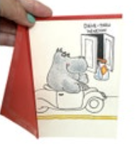 Vintage Shoebox Greetings Hippo Checking In Greeting Card Hallmark