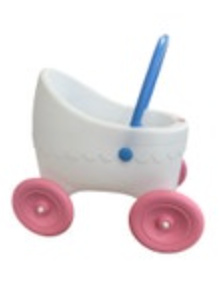 Little Tikes Child Size Baby Doll Stroller Vintage Plastic Buggy Pram White