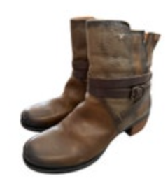 Pikolinos Connelly Western Boots Brown Leather Women's Size EU 42 Zip Boots