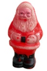 Vintage Plastic Santa Claus Rattle Celluloid? Christmas Decor Retro