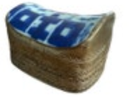Chinese Blue & White Porcelain Stamped Silver Plated Copper Trinket Box Antique