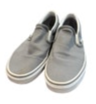 Vans Gray Canvas Slip On Sneakers Mens US Size 7 Women 8.5 Skate