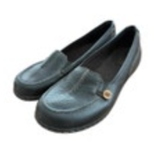 Clarks Shoes Women’s 8.5A ASHLAND SCURRY Loafers Black Leather Flats Comfort
