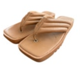Steve Madden Brown Square Toe Flip Flop Size 10 Lug Sole