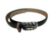 Brighton 1994 Black Croc Embossed Leather Belt Size Medium 44503 Read