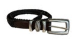 Brighton Black Leather Woven Belt Women's Size 30 (M) EUC Q2003