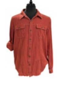 Royal Robbins Red Rolltab Sleeve Shirt XL Regular Fit Cotton Chest Pockets READ