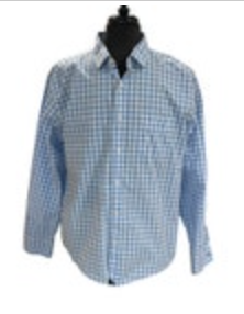 UNTUCKit Blue White Gingham Check Long Sleeve Button Up 100% Cotton Mens XXL